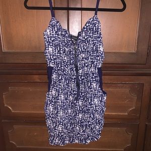 Navy printed summer dress